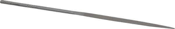 Grobet - 5-1/2" Needle Precision Swiss Pattern Half Round File - Round Handle - Industrial Tool & Supply