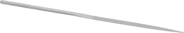 Grobet - 5-1/2" Needle Precision Swiss Pattern Knife File - Round Handle - Industrial Tool & Supply