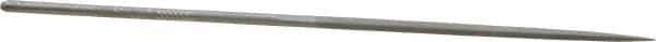 Grobet - 6-1/4" Needle Precision Swiss Pattern Oval File - Round Handle - Industrial Tool & Supply