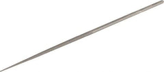 Grobet - 6-1/4" Needle Precision Swiss Pattern Round File - Round Handle - Industrial Tool & Supply