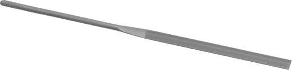 Grobet - 5-1/2" Needle Precision Swiss Pattern Slitting File - Round Handle - Industrial Tool & Supply
