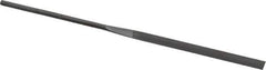 Grobet - 6-1/4" Needle Precision Swiss Pattern Slitting File - Round Handle - Industrial Tool & Supply