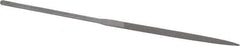 Grobet - 5-1/2" Needle Precision Swiss Pattern Warding File - Round Handle - Industrial Tool & Supply