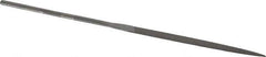 Grobet - 6-1/4" Needle Precision Swiss Pattern Warding File - Round Handle - Industrial Tool & Supply