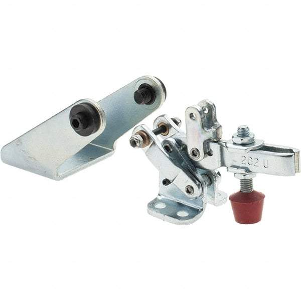 De-Sta-Co - 200 Lb Inner Hold Capacity, Horiz Mount, Air Power Hold-Down Toggle Clamp - 1/8 NPT Port, 34 Max psi, 102° Bar Opening, 26.92mm Height Under Bar - Industrial Tool & Supply