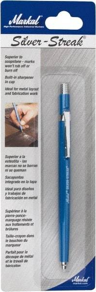 Markal - Metallic Silver Graphite Petroleum Base Marker - Fine Tip - Industrial Tool & Supply