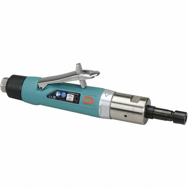 Dynabrade - 1/4" Collet, Straight Handle, Air Straight Die Grinder - 3,400 RPM, Rear Exhaust, 43 CFM, 1 hp, 90 psi, 3/8 NPT Inlet - Industrial Tool & Supply