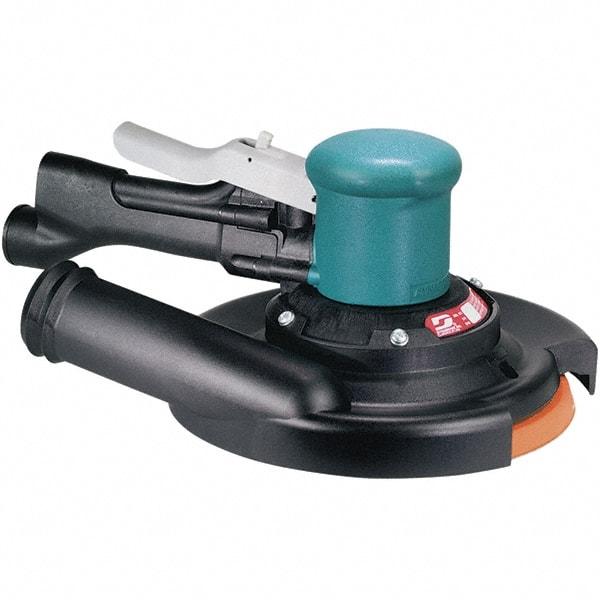 Dynabrade - 10,000 OPM, 23 CFM Air Consumption, Palm Air Orbital Sander - Round Pad, 1/4 NPT Inlet - Industrial Tool & Supply