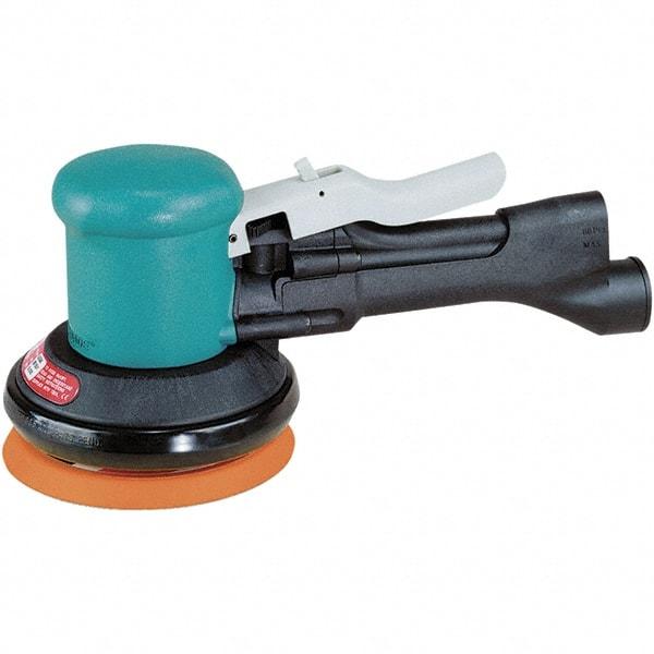 Dynabrade - 12,000 OPM, 23 CFM Air Consumption, Palm Air Orbital Sander - Round Pad, 1/4 NPT Inlet - Industrial Tool & Supply