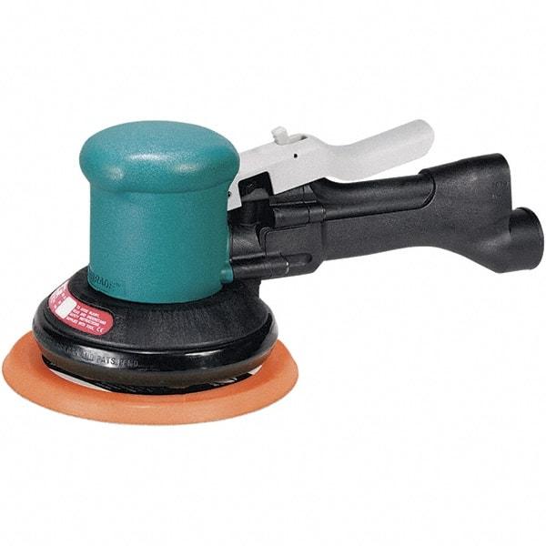 Dynabrade - 12,000 OPM, 23 CFM Air Consumption, Palm Air Orbital Sander - Round Pad, 1/4 NPT Inlet - Industrial Tool & Supply