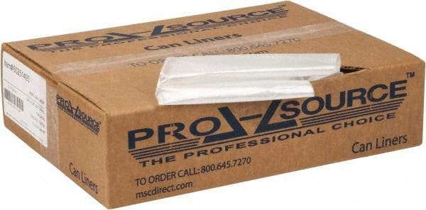 PRO-SOURCE - 0.31 mil Thick, Household/Office Trash Bags - 24" Wide x 24" High, Clear - Industrial Tool & Supply