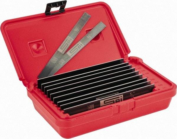 SPI - 20 Piece, 6 Inch Long x 1/32 Inch Thick, Thin Parallel Set - 1-5/8 Inch High, 50 RC Hardness - Industrial Tool & Supply