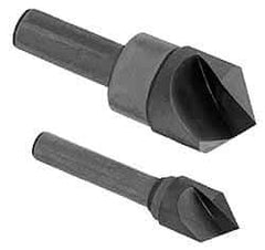 Hertel - 3" Head Diam, 3/4" Shank Diam, 1 Flute 100° High Speed Steel Countersink - 5" OAL, Straight Shank - Industrial Tool & Supply