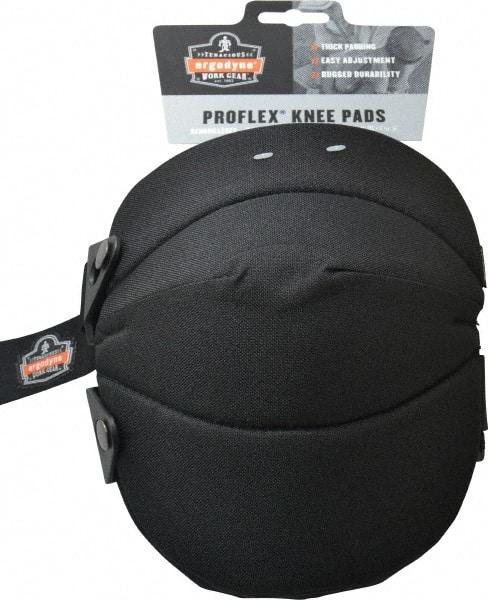Ergodyne - Size Universal, Buckle Straps, Knee Pad - Foam Padding, Black, 2 Elastic Straps, Polyester Cover - Industrial Tool & Supply
