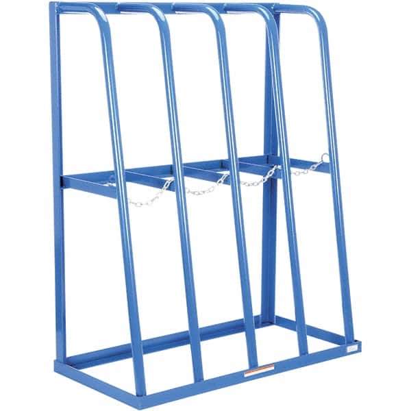 Vestil - 4 Bay, 1,500 Lb Capacity, Blue Vertical Storage Rack - 48" Wide x 60" High x 24" Deep - Industrial Tool & Supply