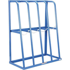 Vestil - 4 Bay, 1,500 Lb Capacity, Blue Vertical Storage Rack - 48" Wide x 60" High x 24" Deep - Industrial Tool & Supply