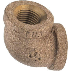 Merit Brass - Class 125, 1/8" Internal Pipe, Brass 90° Street Elbow - FBSPT x FBSPT - Industrial Tool & Supply