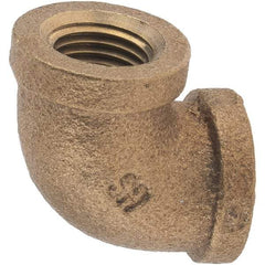 Merit Brass - Class 125, 1/4" Internal Pipe, Brass 90° Street Elbow - FBSPT x FBSPT - Industrial Tool & Supply