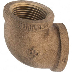 Merit Brass - Class 125, 3/4" Internal Pipe, Brass 90° Street Elbow - FBSPT x FBSPT - Industrial Tool & Supply