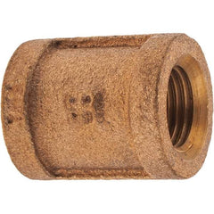 Merit Brass - Class 125, 1/4" Internal Pipe, Brass Coupling - FBSPT x FBSPT - Industrial Tool & Supply