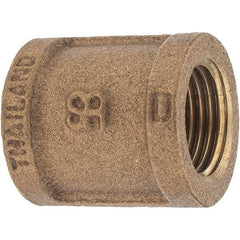 Merit Brass - Class 125, 1/2" Internal Pipe, Brass Coupling - FBSPT x FBSPT - Industrial Tool & Supply