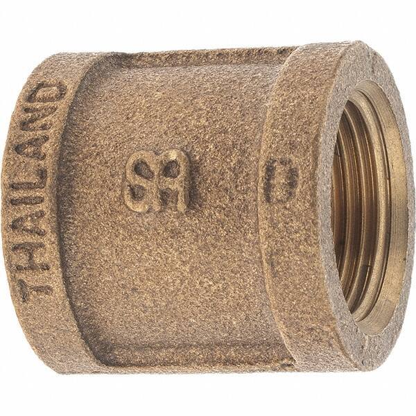 Merit Brass - Class 125, 3/4" Internal Pipe, Brass Coupling - FBSPT x FBSPT - Industrial Tool & Supply
