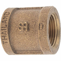 Merit Brass - Class 125, 3/4" Internal Pipe, Brass Coupling - FBSPT x FBSPT - Industrial Tool & Supply