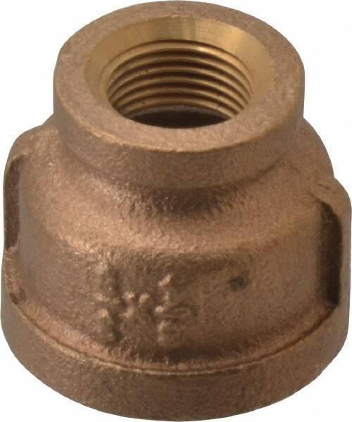 Merit Brass - Class 125, 3/4 x 3/8" Internal Pipe, Brass Reducing Coupling - FBSPT x FBSPT - Industrial Tool & Supply
