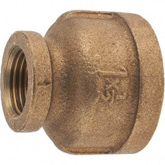 Merit Brass - Class 125, 1 x 1/2" Internal Pipe, Brass Reducing Coupling - FBSPT x FBSPT - Industrial Tool & Supply