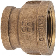 Merit Brass - Class 125, 1-1/4 x 1" Internal Pipe, Brass Reducing Coupling - FBSPT x FBSPT - Industrial Tool & Supply