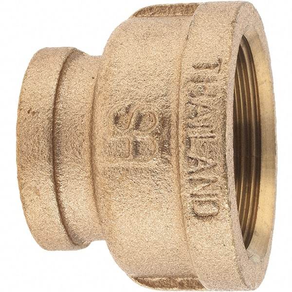 Merit Brass - Class 125, 1-1/2 x 1" Internal Pipe, Brass Reducing Coupling - FBSPT x FBSPT - Industrial Tool & Supply
