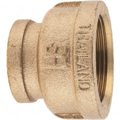 Merit Brass - Class 125, 1-1/2 x 1" Internal Pipe, Brass Reducing Coupling - FBSPT x FBSPT - Industrial Tool & Supply