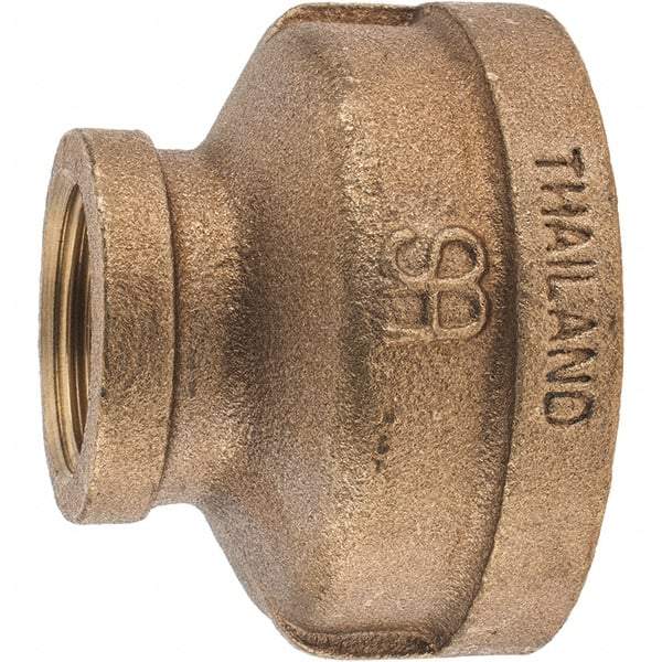 Merit Brass - Class 125, 2 x 1" Internal Pipe, Brass Reducing Coupling - FBSPT x FBSPT - Industrial Tool & Supply