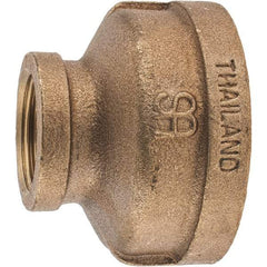 Merit Brass - Class 125, 2 x 1" Internal Pipe, Brass Reducing Coupling - FBSPT x FBSPT - Industrial Tool & Supply