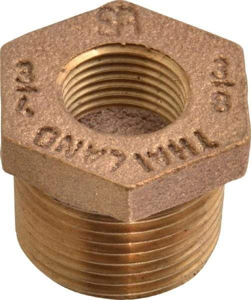 Merit Brass - Class 125, 3/4 x 3/8" Internal Pipe, Brass Hex Bushing - MBSPT x FBSPT - Industrial Tool & Supply