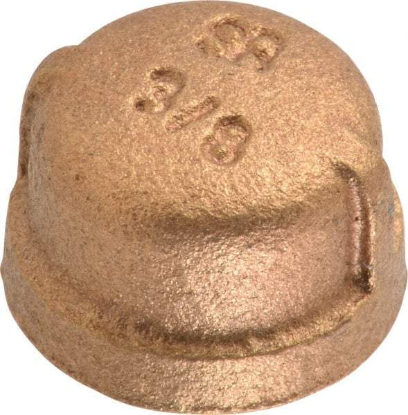 Merit Brass - Class 125, 3/8" Internal Pipe, Brass End Cap - FBSPT - Industrial Tool & Supply