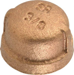 Merit Brass - Class 125, 3/8" Internal Pipe, Brass End Cap - FBSPT - Industrial Tool & Supply