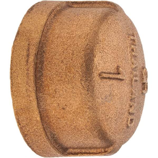 Merit Brass - Class 125, 1" Internal Pipe, Brass End Cap - FBSPT - Industrial Tool & Supply