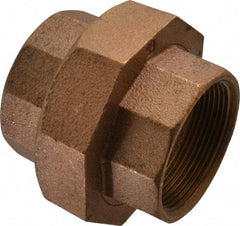 Merit Brass - Class 125, 2" Internal Pipe, Brass Union - FBSPT x FBSPT - Industrial Tool & Supply