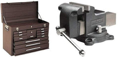 Value Collection - 11 Drawer Tool Chest - 26-1/2" Wide x 12" Deep x 18-7/8" High, Steel, Brown - Industrial Tool & Supply