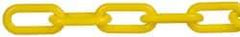 PRO-SAFE - 100' Long x 1-1/2" Wide Plastic Chain - Yellow - Industrial Tool & Supply