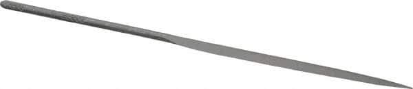 Nicholson - 5-1/2" Needle Precision Swiss Pattern Barrette File - Round Handle - Industrial Tool & Supply