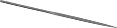 Nicholson - 6-1/4" Needle Precision Swiss Pattern Crossing File - Round Handle - Industrial Tool & Supply