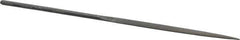 Nicholson - 6-1/4" Needle Precision Swiss Pattern Crossing File - Round Handle - Industrial Tool & Supply