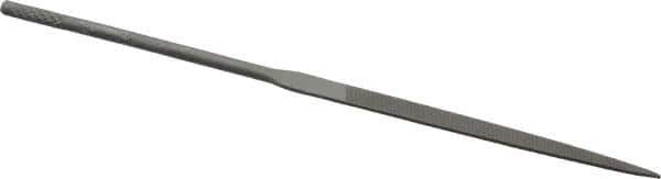Nicholson - 4" Needle Precision Swiss Pattern Flat File - Round Handle - Industrial Tool & Supply