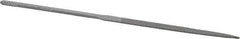 Nicholson - 5-1/2" Needle Precision Swiss Pattern Flat File - Round Handle - Industrial Tool & Supply