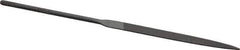Nicholson - 5-1/2" Needle Precision Swiss Pattern Flat File - Round Handle - Industrial Tool & Supply