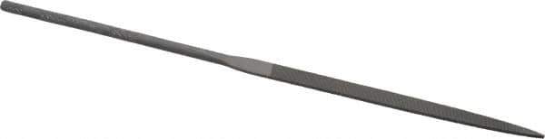 Nicholson - 6-1/4" Needle Precision Swiss Pattern Flat File - Round Handle - Industrial Tool & Supply