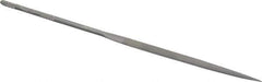 Nicholson - 5-1/2" Needle Precision Swiss Pattern Half Round File - Round Handle - Industrial Tool & Supply