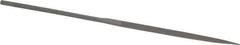 Nicholson - 6-1/4" Needle Precision Swiss Pattern Knife File - Round Handle - Industrial Tool & Supply